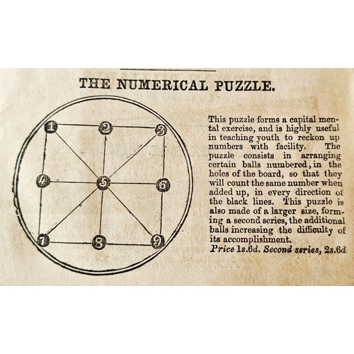 2641 - TWO NUMERICAL PUZZLES BY JAQUES, LONDONThe first for sixteen numbers, the mahogany board measuring a... 