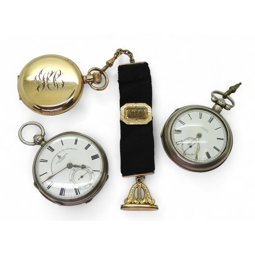 891 - Two Silver pocket watches, one marked Chester possibly 1896, for Alfred Henry Read, another silver e... 