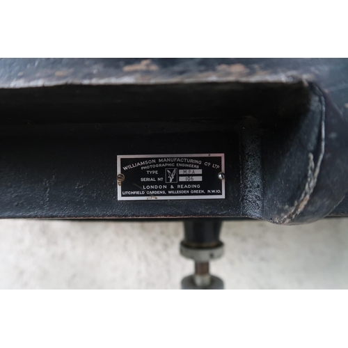 145 - A Large cast iron circa 1950 Williamson-Ross stereoscopic mapping table with associated multiplex pr... 