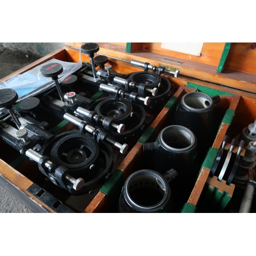 145 - A Large cast iron circa 1950 Williamson-Ross stereoscopic mapping table with associated multiplex pr... 