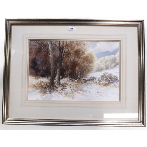 906 - WILLIAM SIMPSON CLOVE (20th CENTURY SCHOOL) AMONG THE FERNS Watercolour, signed lower righ... 