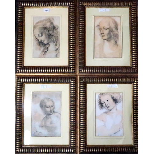 928 - Modern decorative lithographs after Leonardo da Vinci (4)