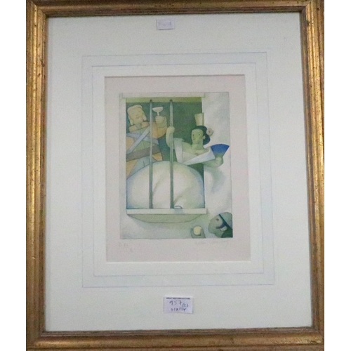 957 - AFTER JEAN CHARLOT FIGURATIVE LITHOGRAPHS, signed, 23 x 17cm (9 x 7