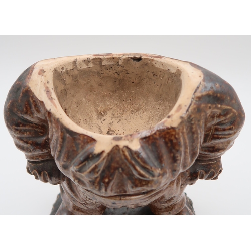 204 - A Lambeth salt glazed Tobacco Jar modelled as Jack Tar, 31cm high