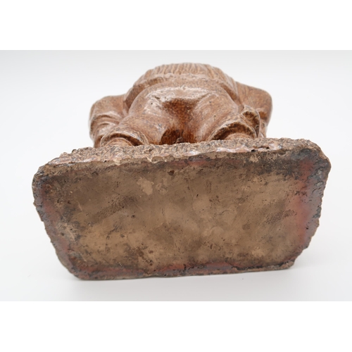 204 - A Lambeth salt glazed Tobacco Jar modelled as Jack Tar, 31cm high