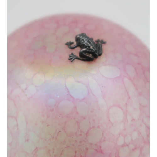 208 - John Ditchfield for Glasform; an iridescent glass paperweight modelled as a mushroom, with applied s... 