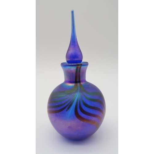 208 - John Ditchfield for Glasform; an iridescent glass paperweight modelled as a mushroom, with applied s... 