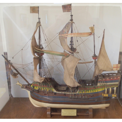 129 - A scratch built ships model of 