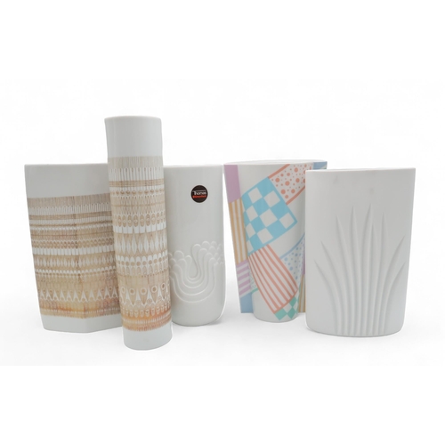 218 - A collection of decorative German vases by Thomas and Rosenthal, some Art Deco style examples, other... 