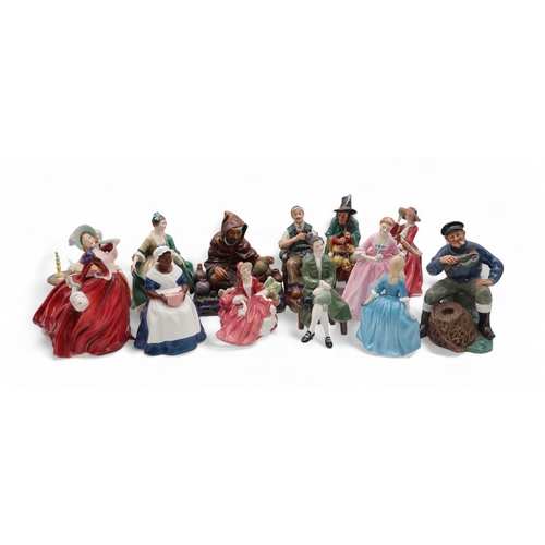 219 - Royal Doulton figures Royal Governor's Cook, A Gentleman from Williamsburg, The Potter, The Mask Sel... 