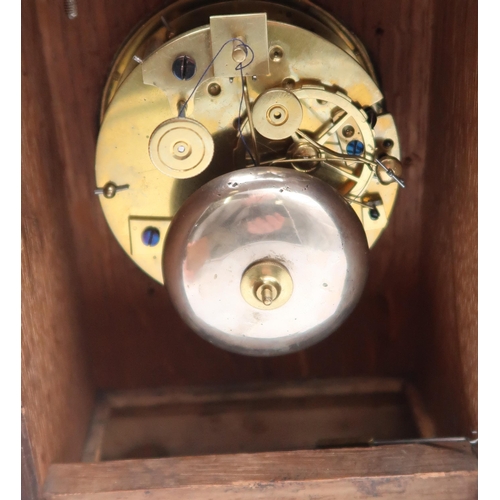 238 - A French marquetry rosewood carriage clock, by Henry Marc of Paris, 21cm high, another ebonised Fren... 