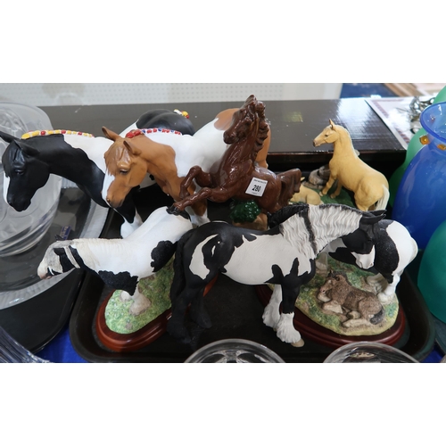 280 - A collection of horse figures including Border Fine Arts and North Light etc