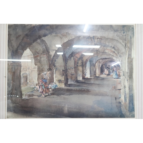 69 - A lot of two gilt framed limited edition W Russell Flint prints, 75cm high x 90cm wide (2)