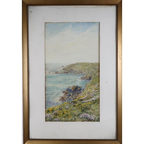 2974 - HENRY G GANDY (BRITISH 1879-1950)A RUGGED COASTLINE, POSSIBLY CHANNEL ISLANDSWatercolour, signed low... 