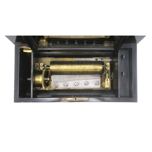 2653 - A LATE-19th CENTURY SWISS CYLINDER MUSIC BOXBy P.V.F. of St. Croix, playing four Scottish Airs (Bonn... 