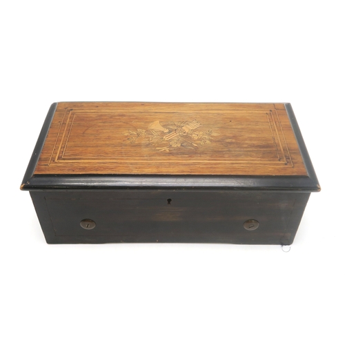 2653 - A LATE-19th CENTURY SWISS CYLINDER MUSIC BOXBy P.V.F. of St. Croix, playing four Scottish Airs (Bonn... 