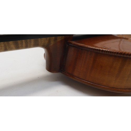 2656 - JOSEPH BASSIOTA two piece back Viola 39cm labelled to the interior Modele JOSEPH BASSIOT, Luthier 9 ... 