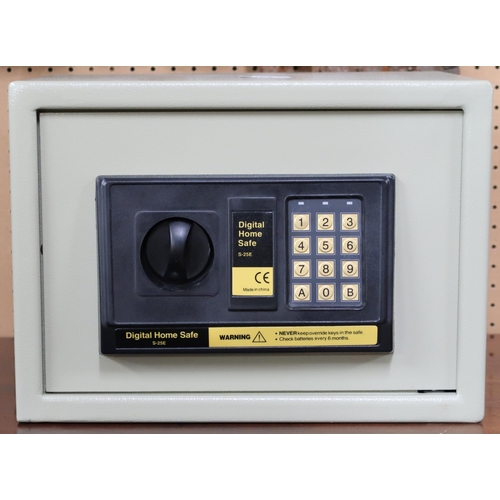 108 - A contemporary digital home safe, 25cm high x 35cm wide x 25cm deep