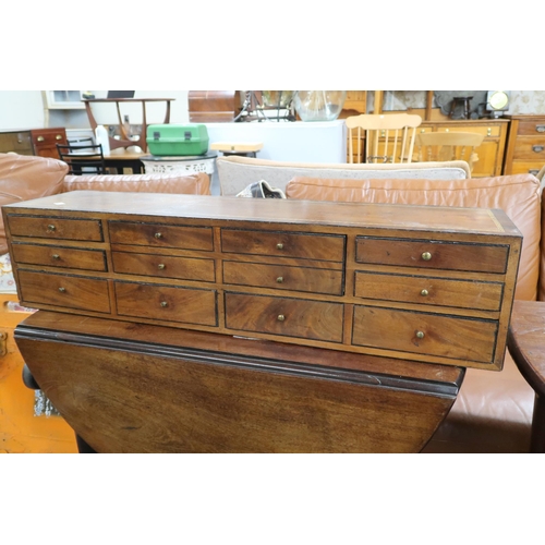 61 - A lot comprising two assorted gate leg tables and a 19th century counter top set of drawers (3)