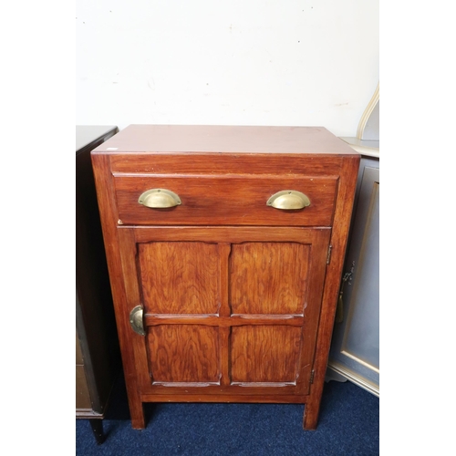 92 - A lot comprising a silver painted continental style corner cabinet, 203cm high x 72cm wide and a 20t... 