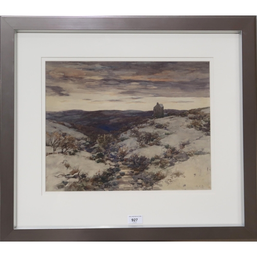 927 - ALEXANDER KELLOCK BROWN RI RSW ARSA RSA (SCOTTISH 1849-1922) WINTER SCENE Watercolour, sig... 