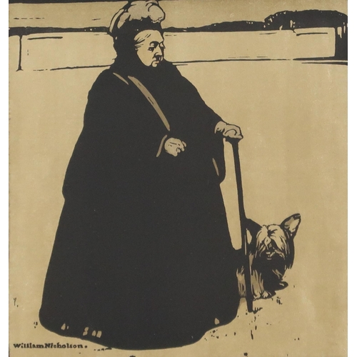 940 - AFTER SIR WILLIAM NICHOLSON (ENGLISH 1872-1949) QUEEN VICTORIA WITH A DOG Lithograph in co... 