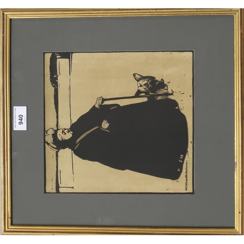 940 - AFTER SIR WILLIAM NICHOLSON (ENGLISH 1872-1949) QUEEN VICTORIA WITH A DOG Lithograph in co... 