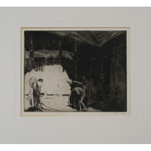 946 - CLAUDE ALLIN SHEPERSON ARA ARWS ARE RI RMS (ENGLISH 1867-1921) STREET SCENE Etching, ... 