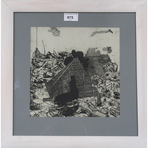 975 - ATTRIBUTED TO ANDREW CRANSTON (SCOTTISH b.1969) PYRAMID Lithograph, signed verso, 24 x 24c... 