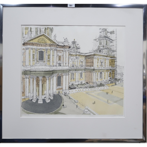 991 - SHEILA ROBINSON (ENGLISH 1925-1988) ST PAUL'S  Lithograph in colours, signed lower right, dated 1975... 