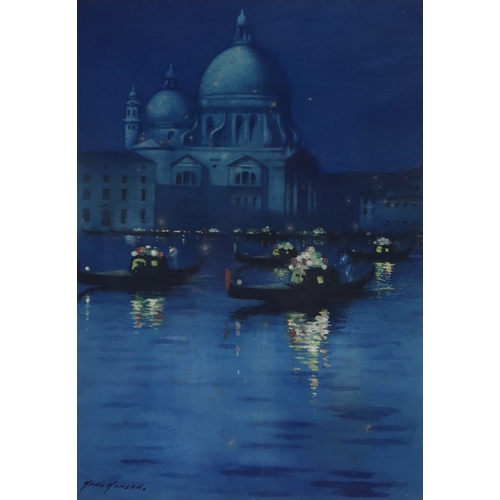 2983 - HANS HANSEN RSW (SCOTTISH 1853-1947)A FEAST OF LANTERNS, VENICEWatercolour and gouache, signed lower... 