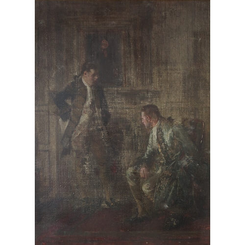 2987 - GEORGE OGILVY REID RSA (SCOTTISH 1851-1928)IN CONVERSATIONOil on canvas, signed lower left, 37.5 x 2... 