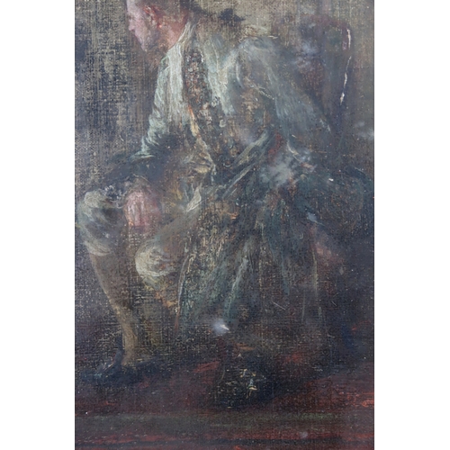 2987 - GEORGE OGILVY REID RSA (SCOTTISH 1851-1928)IN CONVERSATIONOil on canvas, signed lower left, 37.5 x 2... 