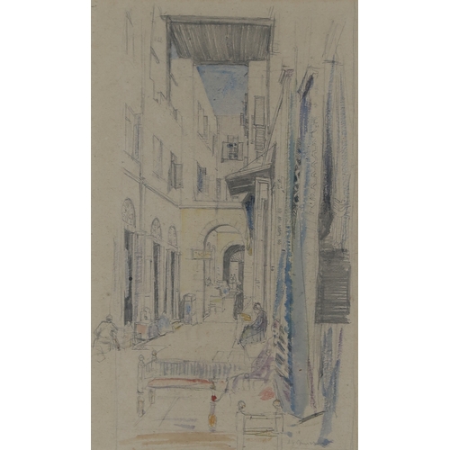 2992 - SIR DAVID YOUNG CAMERON RA RSA RWS RSW RE (SCOTTISH 1865-1945)BAZAAR, CAIROPencil and watercolour on... 