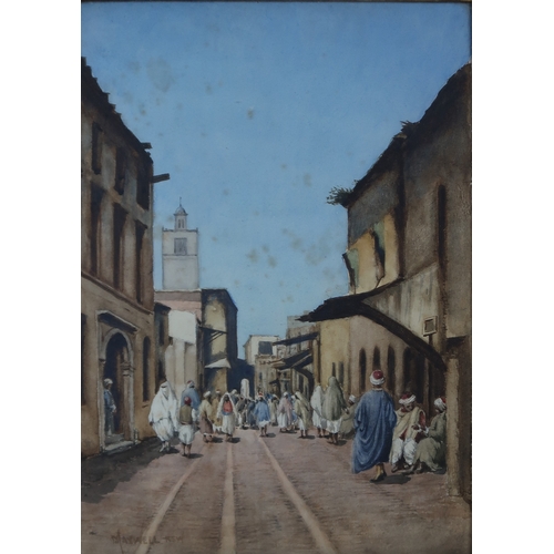 2994 - HAMILTON MAXWELL RSW (SCOTTISH 1830-1923)NORTH AFRICAN STREET Watercolour, signed lower left, 3... 