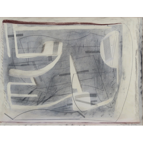 3032 - JONATHAN GIBBS (SCOTTISH B.1953)ABSTRACTMixed media, signed lower right, 39.5 x 52cm (15.5 x 20.5