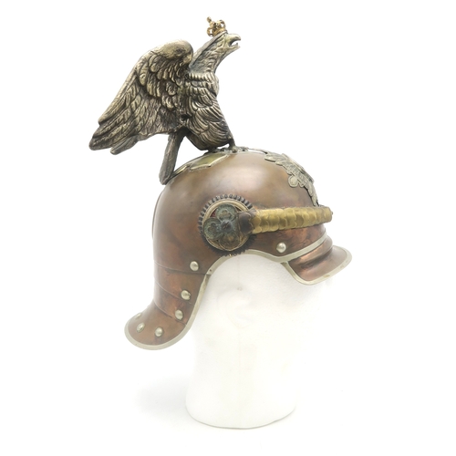 2610 - A REPRODUCTION IMPERIAL GERMAN PRUSSIAN GARDE DU CORPS PARADE HELMETThe tombak body with rivetted lo... 