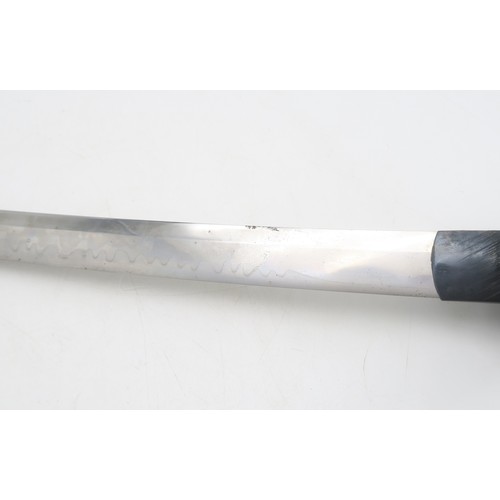 2612 - A JAPANESE KATANAThe smith-made blade with Midare Hamon and measuring approx. 74cm in length, the ta... 