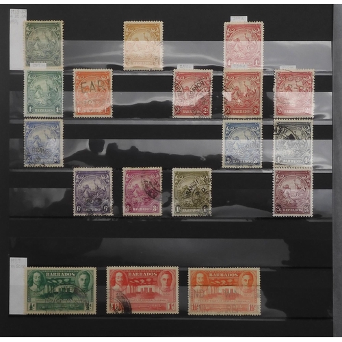 7013 - BRITISH COMMONWEALTH BARBADOS an excellent collection on stock sheets to include  1897 to 1899 sets,... 