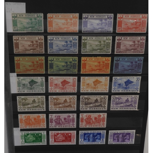 7014 - BRITISH NEW HEBRIDIES collection on stock sheets from 1908 mainly mint together with similar example... 