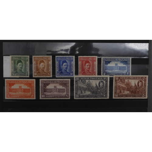 7021 - BRITISH COMMONWEALTHSUDAN a fine collection on stock sheets 1897 set mint and used, 1888 set mint, 1... 