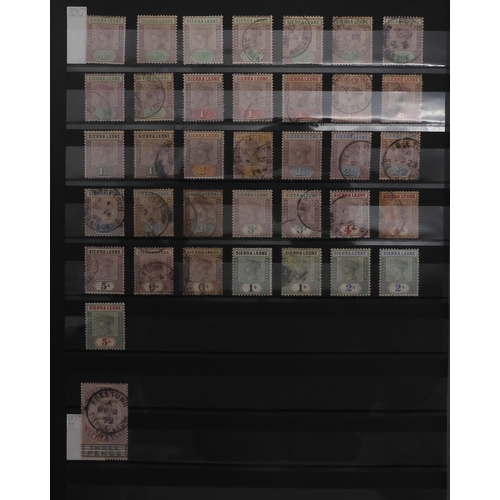 7023 - BRITISH COMMONWEALTHA lot comprising a stock book with SEYCHELLES to include 1890 set mint die 1 and... 