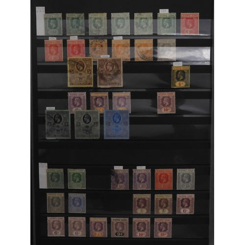 7023 - BRITISH COMMONWEALTHA lot comprising a stock book with SEYCHELLES to include 1890 set mint die 1 and... 