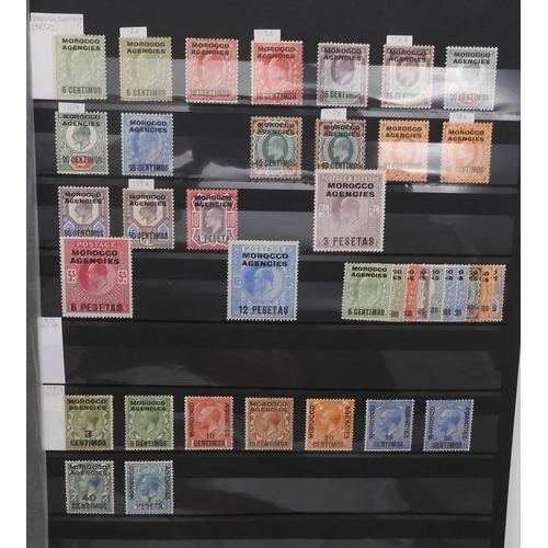 7030 - MOROCCO AGENCIESa collection on stock sheets to include overprinted on GIBRALTAR 1898 set some used,... 