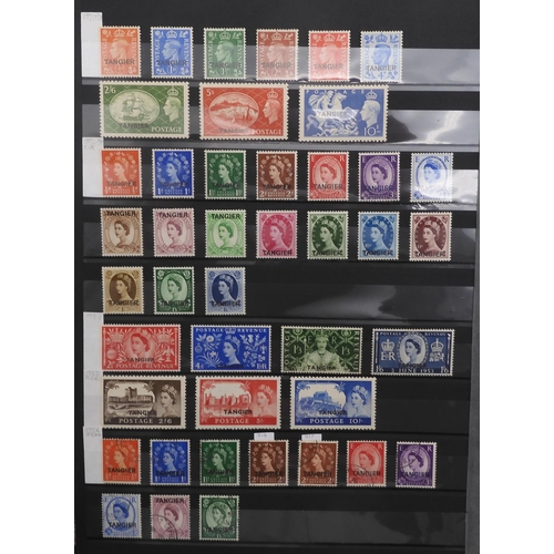 7030 - MOROCCO AGENCIESa collection on stock sheets to include overprinted on GIBRALTAR 1898 set some used,... 