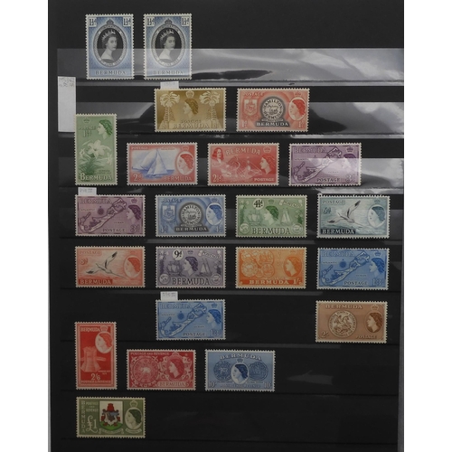 7032 - BRITISH COMMONWEALTH BERMUDA a good collection on stock sheets including unused to include 1865 perf... 