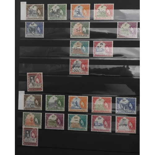 7034 - BRITISH AFRICA BASUTOLAND on stock sheets to include 1933 set mint, 1938 set mint, 1938 set mint, 19... 