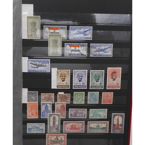 7039 - BRITISH COMMONWEALTHINDIA a collection on stock sheets to include 2 x 1 anna imperf, 4 annas cut to ... 