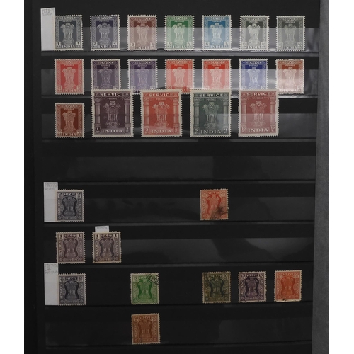 7039 - BRITISH COMMONWEALTHINDIA a collection on stock sheets to include 2 x 1 anna imperf, 4 annas cut to ... 