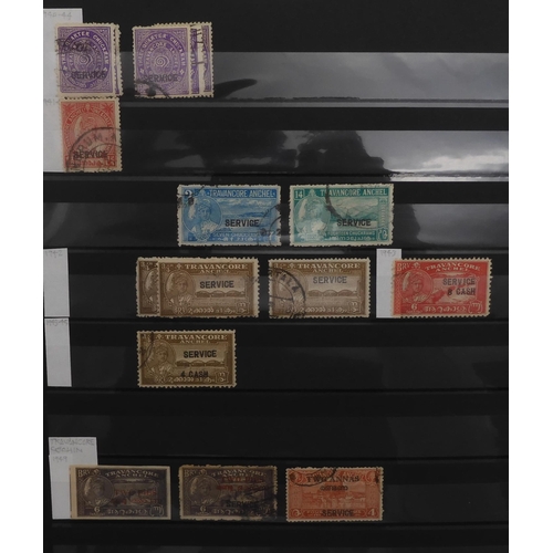 7039 - BRITISH COMMONWEALTHINDIA a collection on stock sheets to include 2 x 1 anna imperf, 4 annas cut to ... 